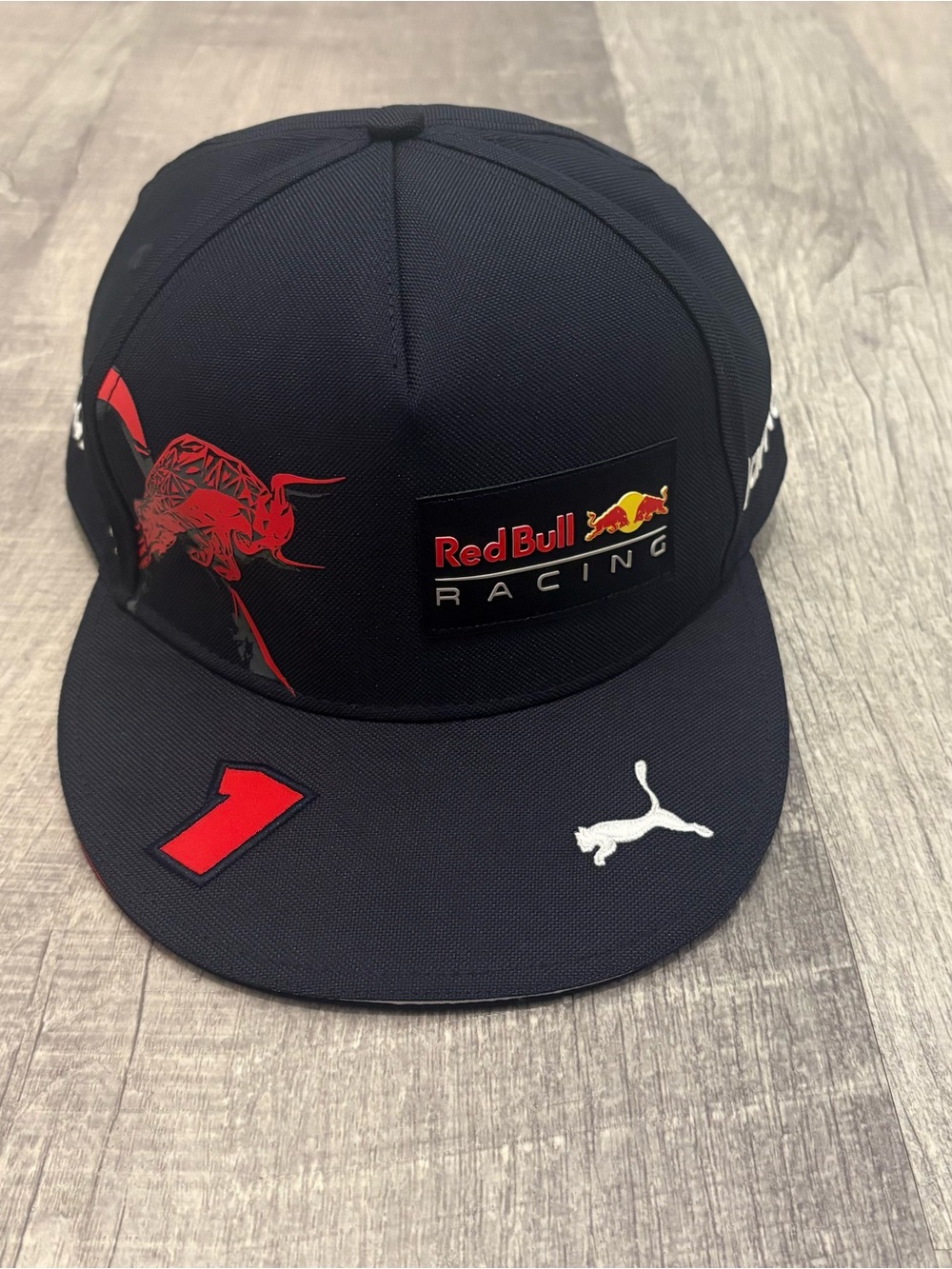 Puma Red Bull Racing F1 Max Verstappen #1 Navy Blue Adjustable Snapback Cap
